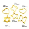 Accesorios hechos a mano marco de gota de pegamento de cristal UV estrella de cinco puntas corazón mariposa marco hueco molde de colgante