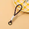Llavero de Peluche con Cuerda Tejida a Mano, Correa Corta Portátil para Teléfono, Accesorio para Bolso, Correa de Muñeca para Cámara