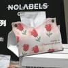 Ins Caja de Papel de Extracción de Aire de Lujo Ligero Avanzada Caja de Extracción de Papel para Escritorio del Hogar de la Sala de Estar Juego de Almacenamiento Caja de Papel de Servilleta Engrosada Venta al por Mayor