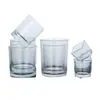 Taza de Vela de Aromaterapia Personalizada, Taza de Vidrio Transparente, Taza Vacía, Portavelas Simple, Taza Contenedora de Velas para el Hogar, Taza para Aceites Esenciales
