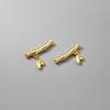 S925 Folhas Banhadas a Prata Bamboo Bend Pulseira Colar Acessórios diy Pulseira Jóias Pingente Q0638