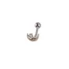 Aço Titânio Fofo Mini Borboleta Lua Coração Piercing Brincos Rosqueados Elegantes Brincos de Osso da Orelha Piercing Corporal