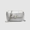 Bolsa de Corrente Matelassada Estilo Chanel 2026, Bolsa de Mão Nicho Texturizada, Bolsa Transversal Feminina, Bolsa Pequena da Moda para Mulheres Este Ano