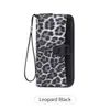Cartera Larga para Mujer de Nuevo Estilo Transfronteriza, Portatarjetas tipo Acordeón con Estampado de Leopardo Retro, Bolso Todo en Uno, Bolso de Mano Multifuncional de Gran Capacidad