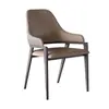 Silla de comedor de estilo italiano para uso doméstico, silla de mesa de comedor minimalista moderna de lujo ligero, taburete, silla con respaldo minimalista, modelo de diseñador de alta gama