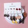 Brincos de Terno Personalizados de Fábrica para Feriado Europeu e Americano de Halloween Abóbora Morcego Fantasma Retrô Personalizados Acessórios Versáteis de Brincos
