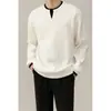 Suéter vermelho de gola V com design falso de duas peças para homens, novo estilo outono e inverno, tricô do ano zodiacal, jaqueta de camada interna, top de Ano Novo