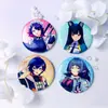 Impressão Offset Personalizada Amor e Espaço Profundo Caixa Surpresa Insígnia de Desenho Animado Agulha de Cebola Prateada Lata 58mm Personalização de Insígnia