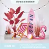 Cenário de Montagem de Evento com Tema de Verão Display de Loja em Shopping de Verão Decoração de Prancha de Surf Fundo de Decoração com Placa Kt