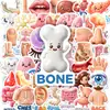 Novo Conjunto de 50 Adesivos de Órgãos Humanos Cartoon Fofos para Iluminação Cognitiva Infantil, Adesivos Decorativos Educativos e Divertidos à Prova d'Água