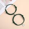 Nueva pulsera de pareja con carita sonriente atractiva con imán, un par de pulseras tejidas a mano para hombre y mujer, joyería al por mayor, exclusiva transfronteriza