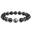 Pulseira de cristal de cabelo preto obsidiana natural casal estilo ins joias de luxo leve presente de Dia dos Namorados para namoradas