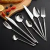 Cuchillo, Tenedor y Cuchara de Acero Inoxidable 304 Juego de Vajilla Cuchara y Tenedor de Gama Alta Cuchillo, Tenedor y Cuchara para Filete de Hotel Europeo Legendario Comida Occidental