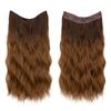 Peluca Transfronteriza para Mujer Extensiones de Cabello de una Pieza Largo Ondulado Rizado Esponjoso Natural Clip Línea de Pesca Pieza de Peluca de Cabello