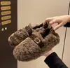Salto oculto 2026 inverno fivela duas formas bolsa de moda sapatos de pele femininos com veludo extra salto preguiçoso sapatos de algodão slip-on