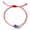 Nuevo Pulsera Tejida de Ojo de Diablo de Vidrio Multicolor para Hombres y Mujeres, Pulsera Ajustable de Hilo Rojo con Cuentas Suministro al por Mayor