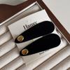 Pinza para el pelo de terciopelo con hebilla dorada estilo coreano, forma de gota de agua, pinza lateral, elegante, nuevo, para flequillo de otoño e invierno, pinza BB, accesorio para el pelo, nuevo modelo