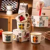 Taza de cerámica creativa de dibujos animados, taza individual, actividades de ceremonia de inauguración, caja de regalo push, taza, taza, impresión de LOGOTIPO