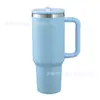 Taza Térmica de Acero Inoxidable 304 de Gran Capacidad 40 oz con Asa Portátil para Hielo Taza para Bebidas Frías Botella de Agua para Deportes al Aire Libre