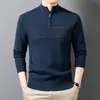 Suéter Rojo de Papá para el Año de Nacimiento, Camiseta Interior de Cuello Alto Medio Engrosada, Ropa Interior Cálida de Invierno para Hombres de Mediana Edad y Mayores