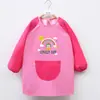 Delantal de Pintura para Niños, Bata de Pintura, Impermeable y Anti-Suciedad, Ropa Protectora Anti-Desgaste de Arte para Niña Bebé, Babero para Comer de Jardín de Infancia