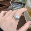 Nuevo Anillo de Perlas para Mujer, Lujo Accesible, Estilo Fresco, Exquisito Diseño de Nicho, Moda de Gama Alta, Soporte de Anillo Ajustable