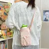 Bolso bandolera de diseño nicho estilo coreano para mujer, nueva colección 2026, bolso pequeño cuadrado de color liso simple, casual para salidas, bolsa para teléfono y botella de agua