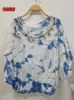 Vestido Azul Tie-Dye Hecho a Mano con Raíz de Índigo Pura, Vestido Largo Artístico, Vestido Tie-Dye Protector Solar para Mujer