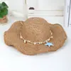 Nuevo Sombrero de Paja con Ala Ancha de Concha Marina para Playa para Mujeres Estilo Vacaciones de Verano Casual Viaje Sombrero con Sombra para Protección Solar para Mujeres