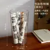 Balde de Armazenamento Liupintang para Obras de Caligrafia, Cesta de Armazenamento para Pincéis de Caligrafia, Tubo de Armazenamento para Caligrafia e Pintura, Caixa de Armazenamento Transparente para Papel de Caligrafia