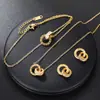 Collar de Doble Anillo Romano para Mujer Acero de Titanio Oro Rosa Diamante Cadena Clavícula Moda Celebridad de Internet Versátil Sensación de Alta Gama No se Desvanece