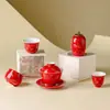 Juego de Tazas de Té de Orquídea Qiushui Fabricante Taza Maestra de Cerámica Taza Individual Taza de Té Rojo de la Ciudad Prohibida Juego de Té Kung Fu Taza de Té