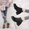 Botas Martin Planas Transfronterizas Nuevas Europeas y Americanas para Mujer Comercio Exterior Amazon Botines Cortos de Piel Botas de Cuero Retro Talla Grande Zapatos para Mujer