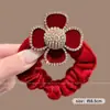 2026 Scrunchie Cor Vermelha Ankara Realçador de Cor Estilo Coreano Renda Xadrez Prendedor de Cabelo Grande Acessório de Cabelo para Rabo de Cavalo para Mulheres