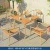 Mesa e Cadeira para Varanda de Pátio de Villa Nórdica Cadeira de Rattan à Prova d'Água e Proteção Solar Conjunto de Mesa de Chá Sala de Jantar Externa de Lazer Conjunto de Mesa Longa