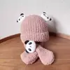 Conjunto de Gorro y Bufanda para Niños, Gorro de Lana para Bebés Niños y Niñas con Forro de Felpa, Cálido Gorro Tejido de Pullover para Niños Pequeños, Estilo Coreano Lindo