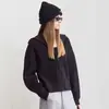 Cárdigan de Punto con Cuello Marino de Amazon Transfronterizo 2025 Otoño e Invierno Nuevo Holgado de Alta Calidad Chaqueta Suéter con Cremallera para Mujer
