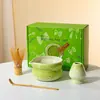 Amazon Transfronterizo Set de 100 Piezas de Matcha Cuenco de Matcha Cerámica Rosa con Boquilla Set de Piezas de Cerámica Mayoreo