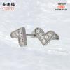 Pendientes de Titanio F136 con Circonita Studs para Cartílago Auricular en Forma de Corazón Studs Espirales Internos para Labio Pendientes Unisex Transfronterizos en Stock