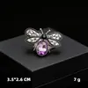 Série Abelha Broche de Inseto Strass Pino Decorativo Nova Personalidade Feminina Moda Barroco Distintivo Fixo