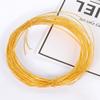 Paquete de 18 quilates de alambre de cobre trenzado de oro, lote de alambre duro con forma de flor, bricolaje, pulsera hecha a mano con forma de bobinado, accesorios de joyería para las orejas