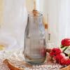Jarrón de Vidrio Transparente Creativo Estilo Europeo Ins para Flores Hidropónicas Secas, Jarrón para Arreglos Florales, Decoración de Escritorio para Sala de Estar Adorno Estilo Ins