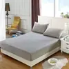 Lençol de Elástico Liso Personalizado Escovado Capa de Cama Transfronteiriça Espessada Capa de Limpeza Não Protetor de Colchão de Hotel Fabricante Atacado