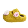 Pantuflas de algodón para mujer con temática de gato, que aumentan la altura, para otoño e invierno en casa, de punta cerrada, lindas con diseño de KT, cálidas para uso interior y exterior, suela negra