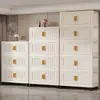 Gabinete de Almacenamiento Plegable Ancho 40-80 para Uso Doméstico, Estante de Almacenamiento Multicapa, Gabinete de Plástico para Almacenamiento de Juguetes para Bebés y Niños Sin Instalación