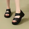 Zapatos Cerrados Versátiles de Suela Blanda Fanghua 2026 para Mujer, Estilo de Mujer para Combinar con Faldas, Sandalias Romanas de Plataforma Gruesa para Playa
