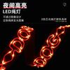Pet suprimentos noite aviso anti-perda liga de zinco fivela carregamento USB corda bordado LED luminoso coleira cachorro cachecol