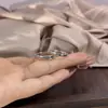 Anillos de pareja s999 plata pura sol, luna y estrellas, estilo coreano, simples, modernos, versátiles, diseño ajustable, anillo de regalo para el Día de San Valentín