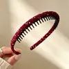 Diadema de Tela de Lunares con Dientes Antideslizantes para Sujetar el Cabello, Adecuada para el Lavado Diario y Fijar el Cabello Suelto de los Estudiantes, Venta al por Mayor desde el Fabricante