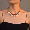 Brincos de Concha Natural Estilo Étnico Marinho Europeu e Americano Contas de Madeira Longos Metálicos para Mulheres Acessórios Transfronteiriços Atacado